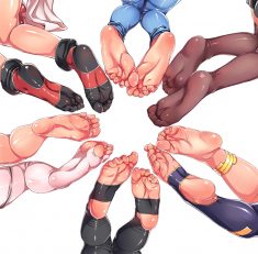 6 Girls Feet
