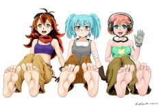 3 Cute Girls Feet