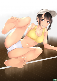 Anime girl beautiful feet
